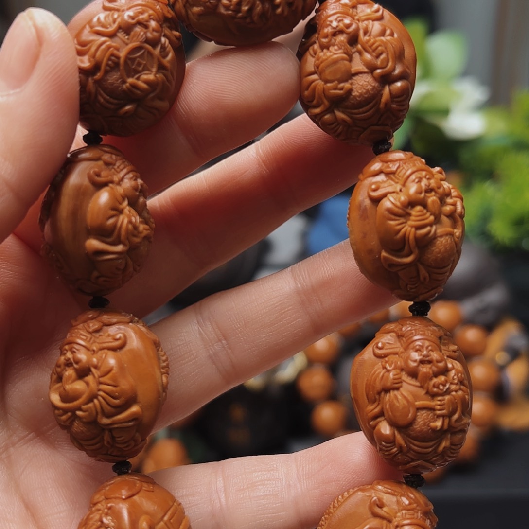 橄榄核手串/手链龙财神