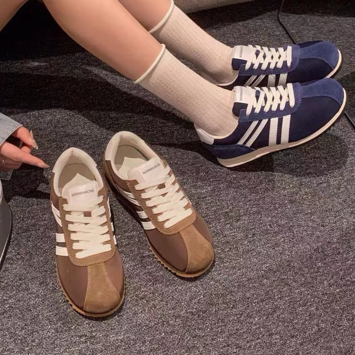 百搭系带女鞋时尚防滑阿甘鞋透气