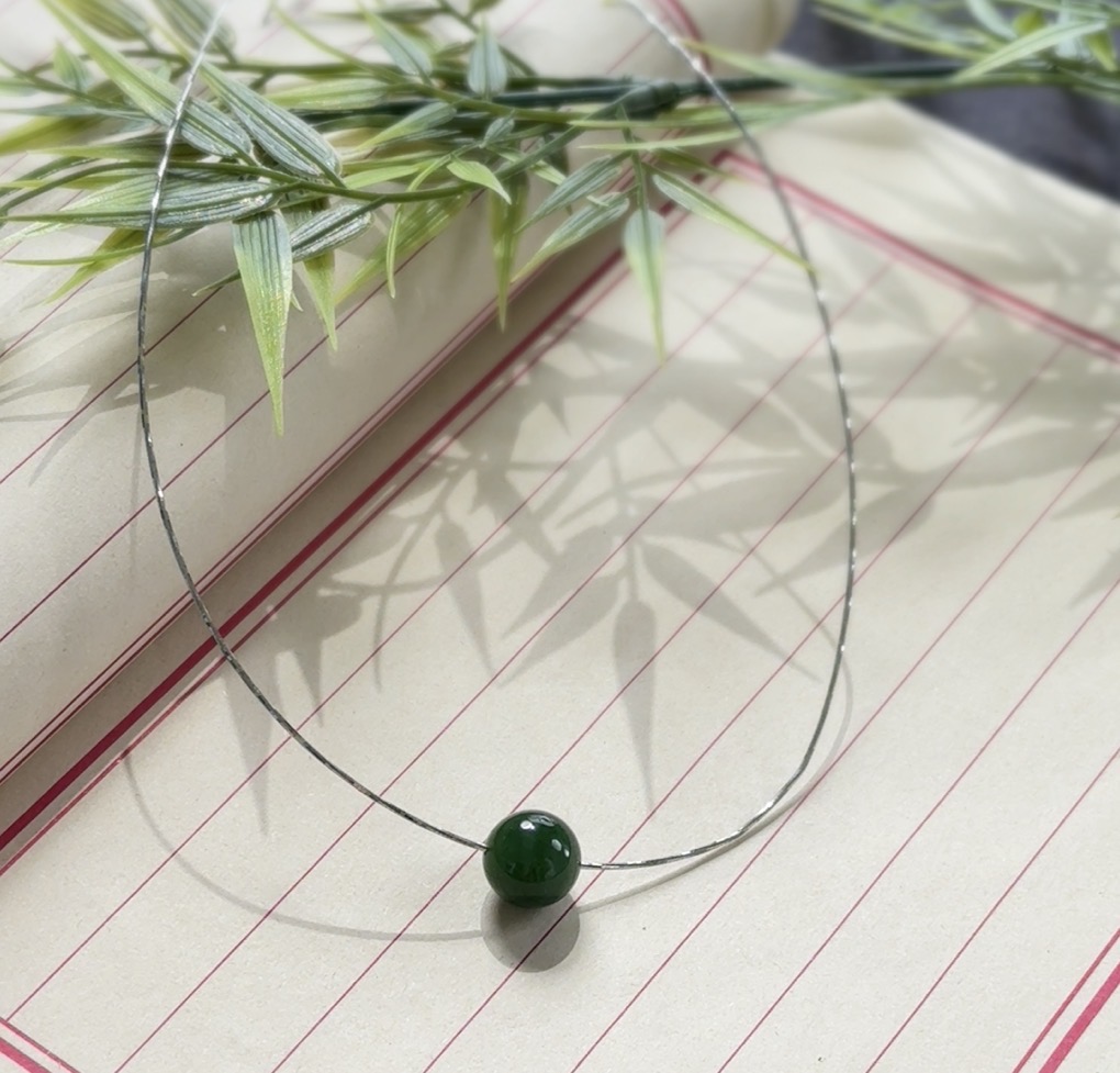 【乐小福珠宝和田玉专场】S925银和田玉项链多样性发货单珠