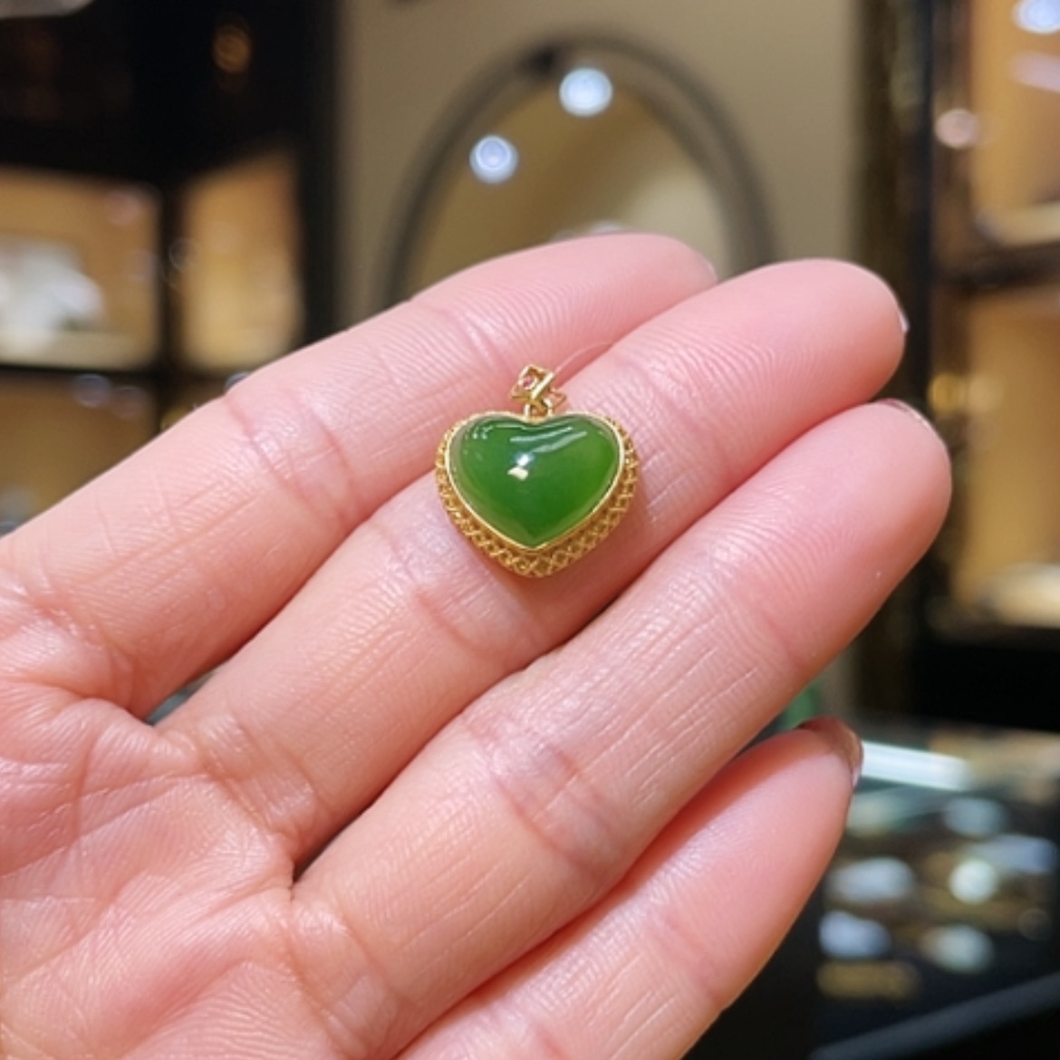 【闪购商品】和田玉颈饰18K金镶嵌