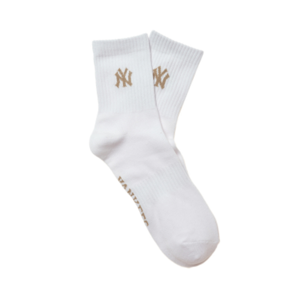 MLB男女情侣经典百搭大logo中筒袜简约时尚袜秋冬新款3ASOMB14N