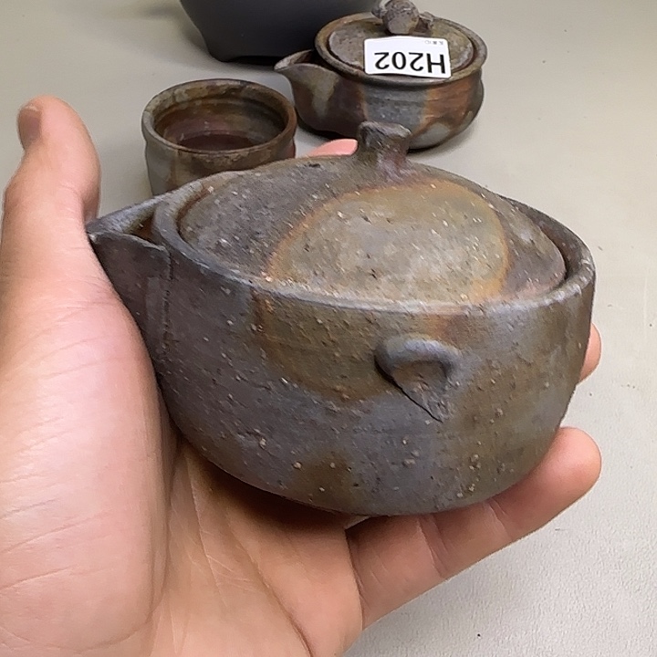 备前烧作品藤田龙峰爆品身桶皮裂