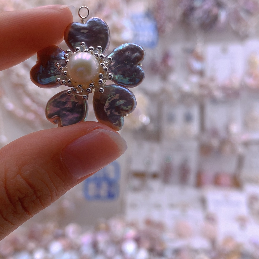 淡水珍珠未镶嵌耳饰吊坠