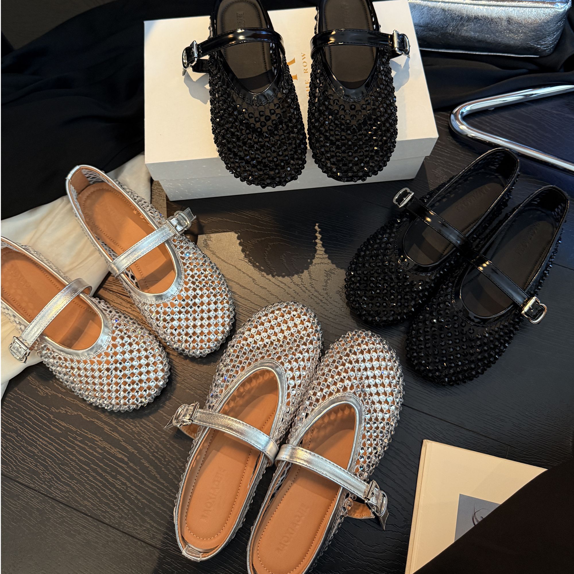 BAO/宝小姐一字式扣带公主鞋软底平底洋气时尚单鞋女24118-15/16