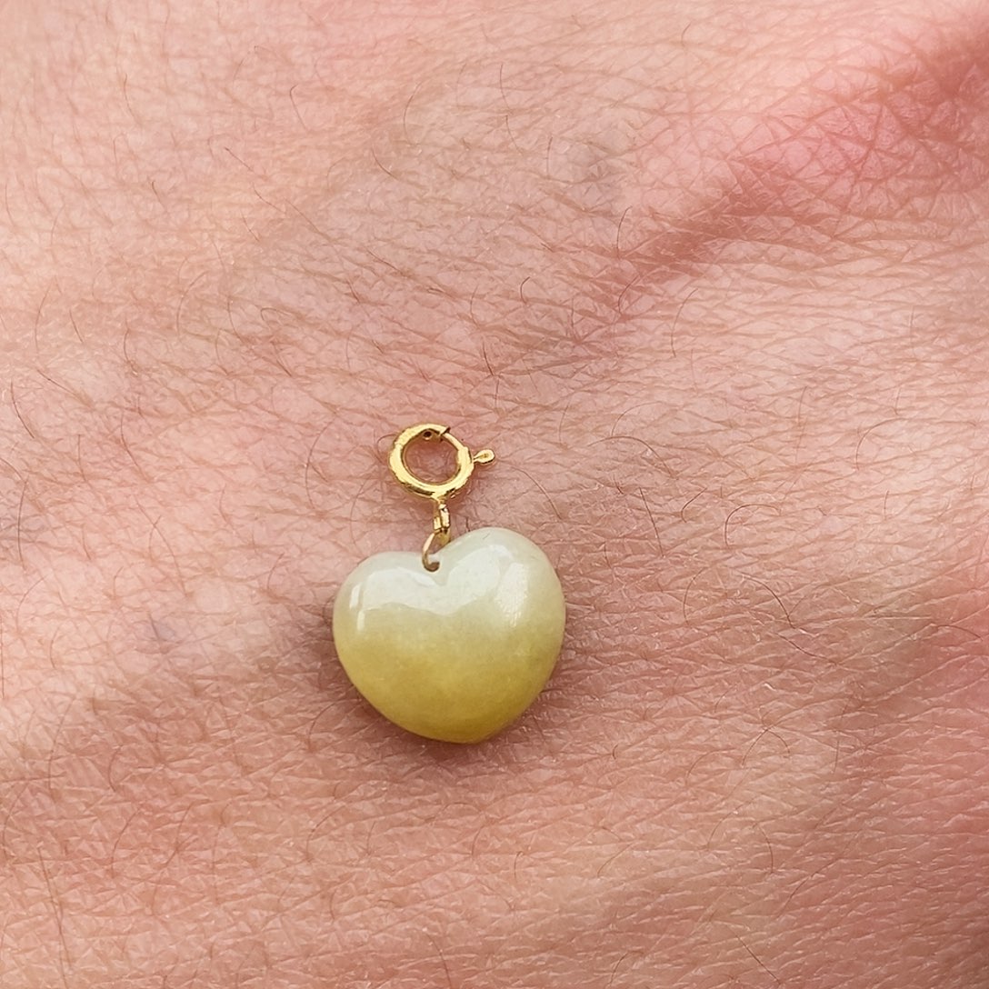 翡翠颈饰18K金镶嵌爱心