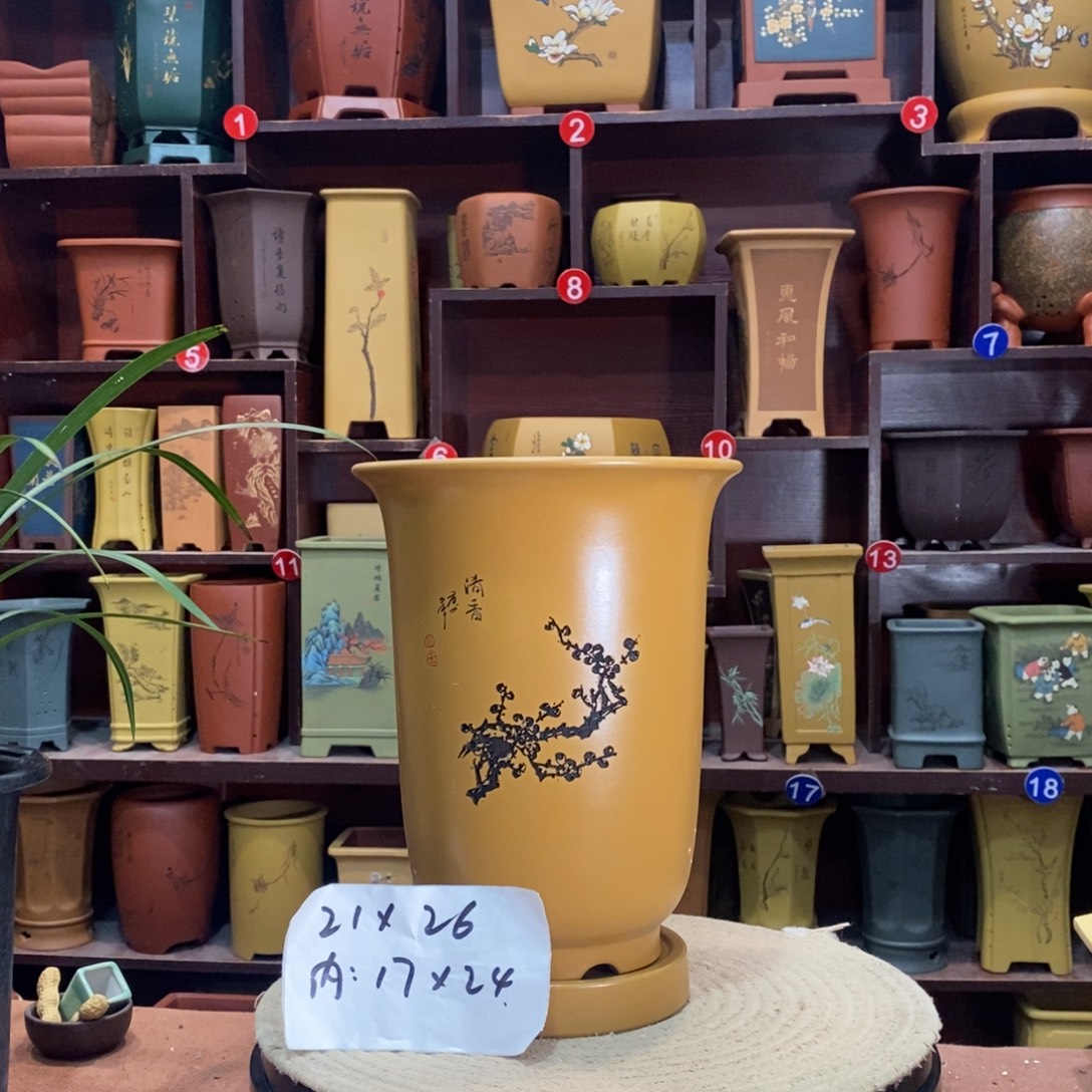 紫砂艺术紫砂花盆