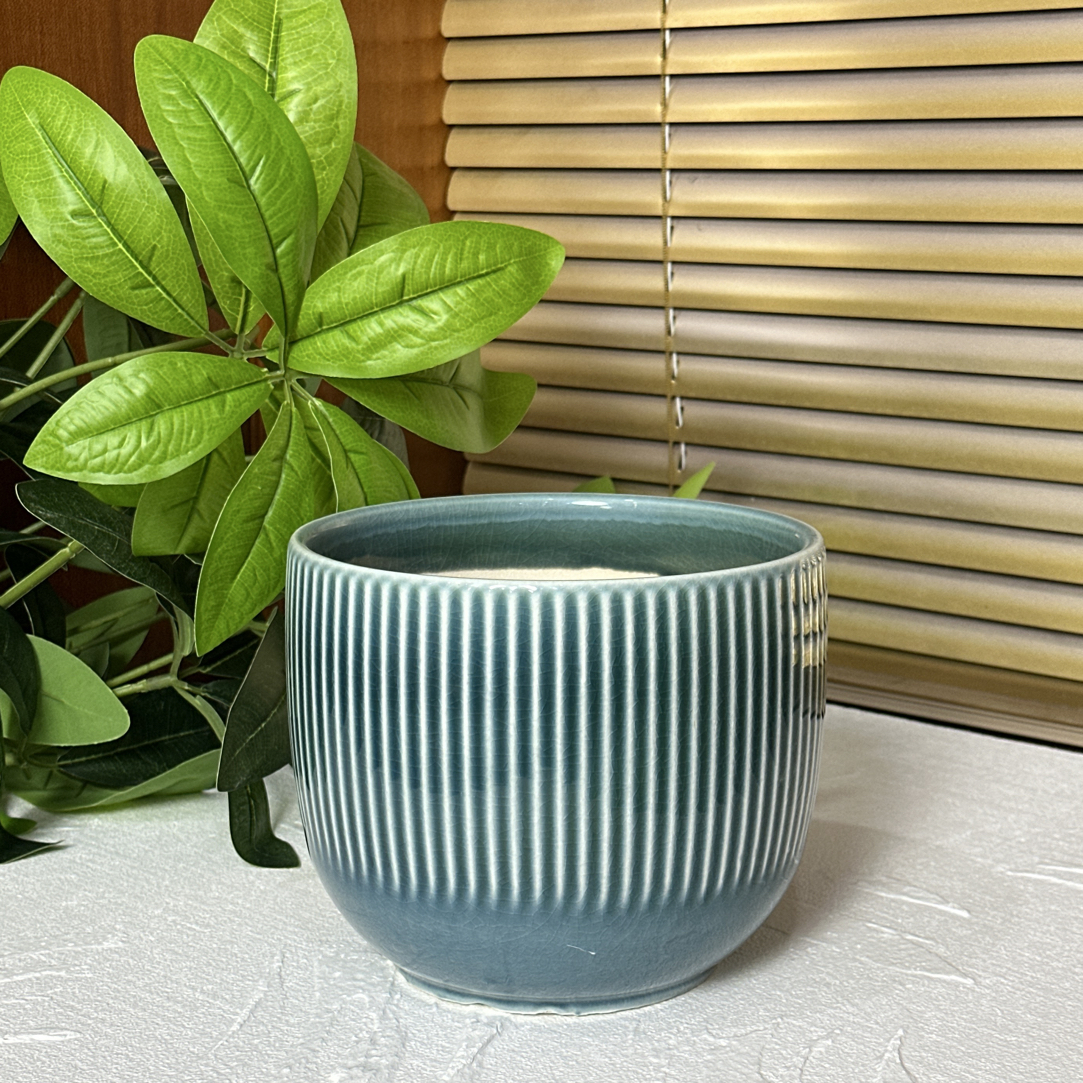 K129罗马柱松柏绿花盆口径18高17适合蝴蝶兰兰花绿植客厅阳台家用