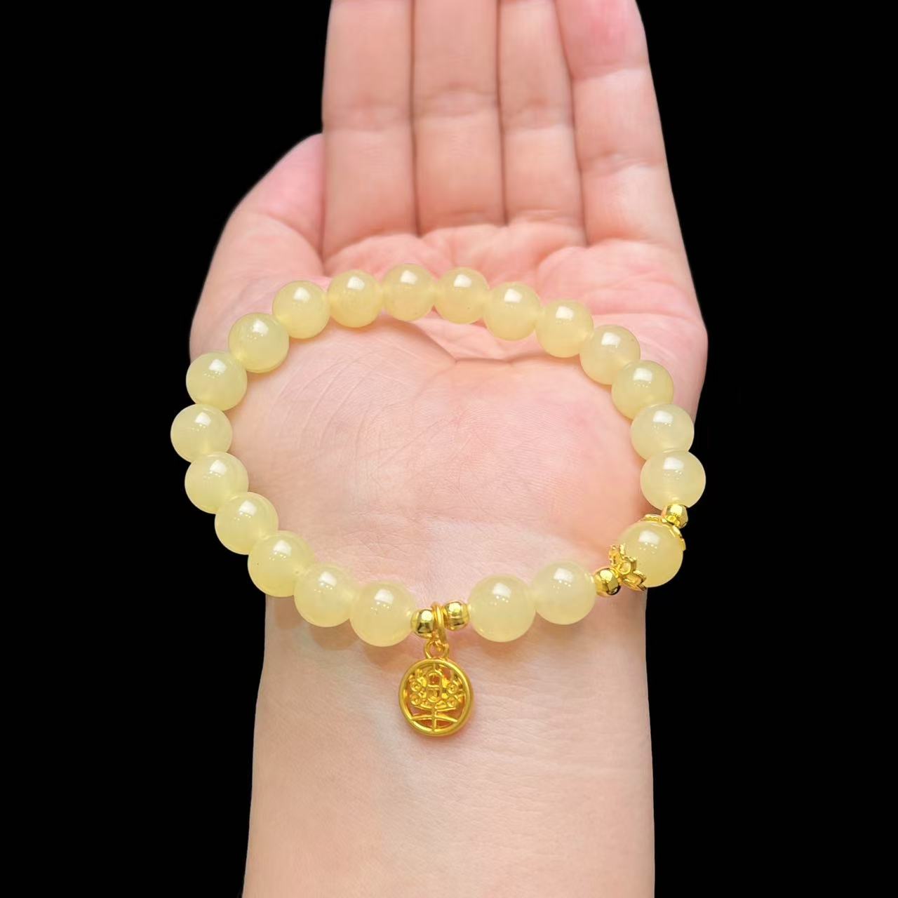 和田玉手串 B39-02