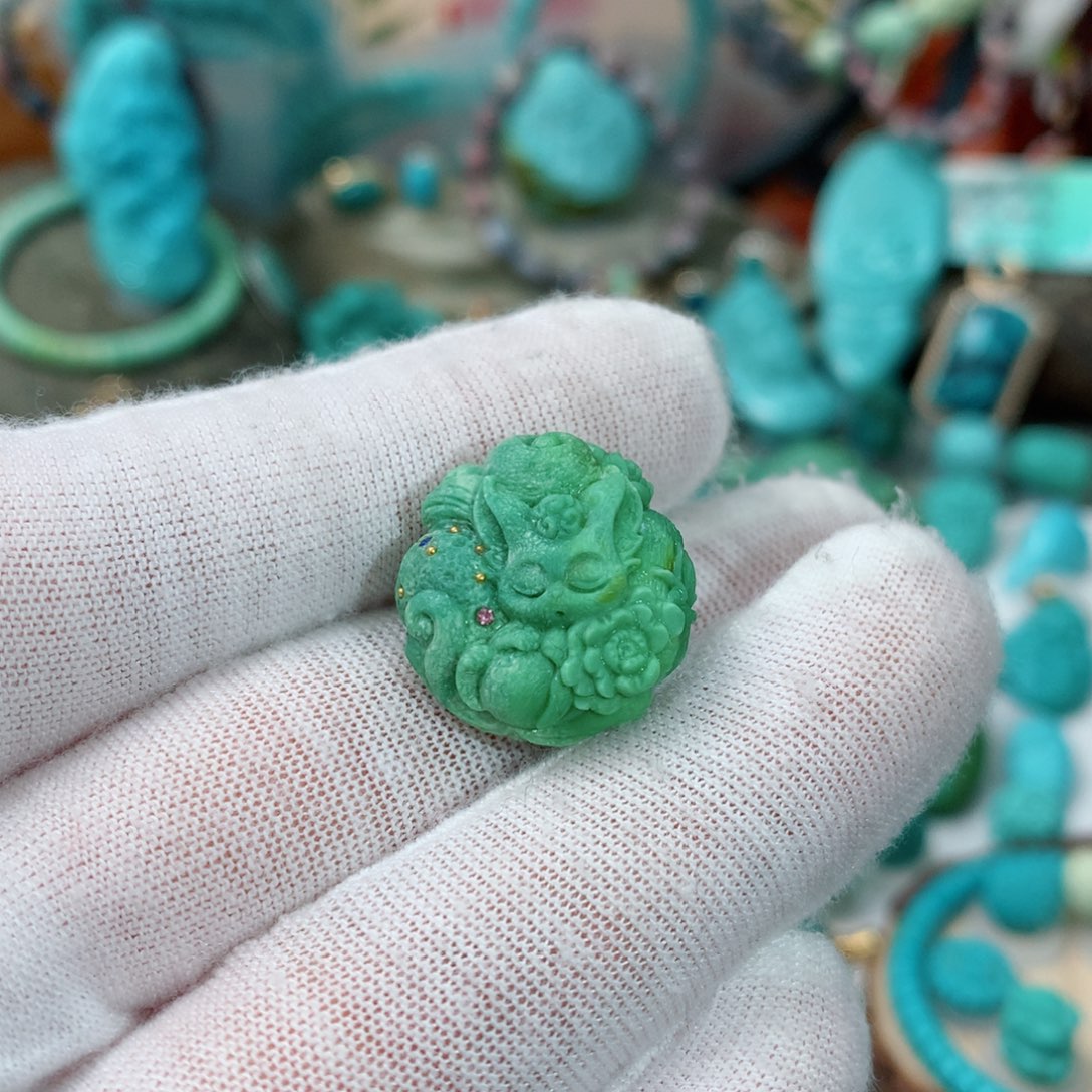 绿松石珠宝奇石未镶嵌