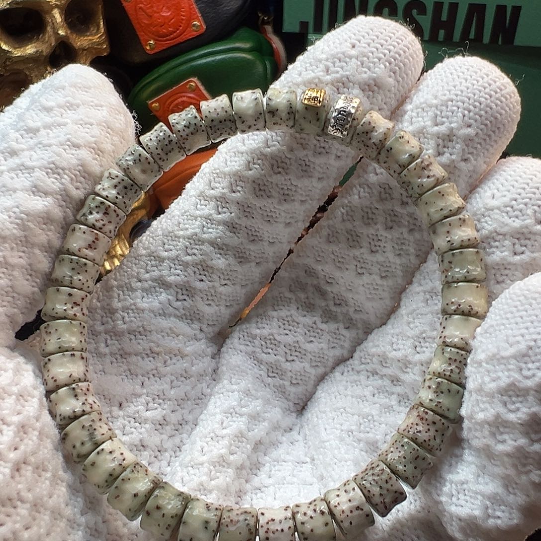 吊坠星月菩提双标骨瓷白星嘎