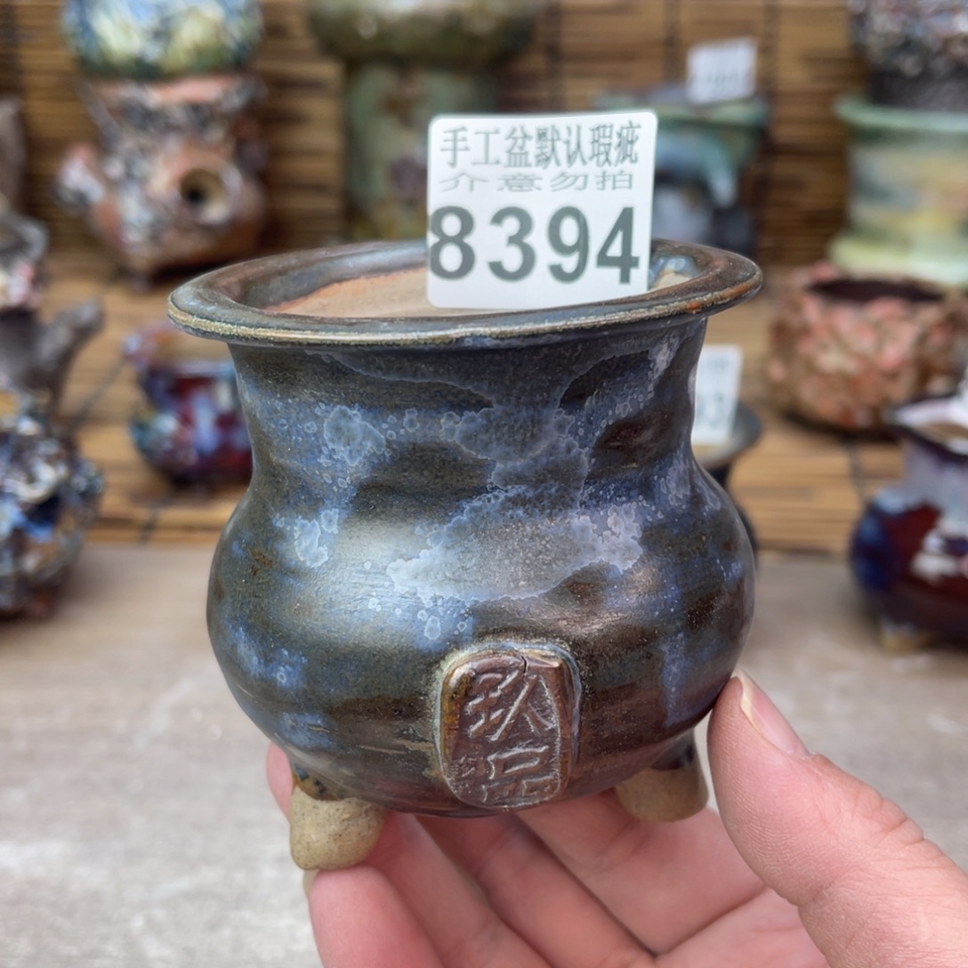 手工花盆默认瑕疵完美者勿拍