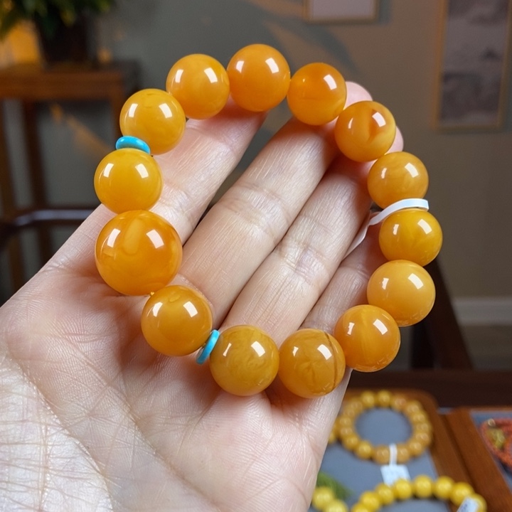 未镶嵌琥珀手链蜜蜡手串14