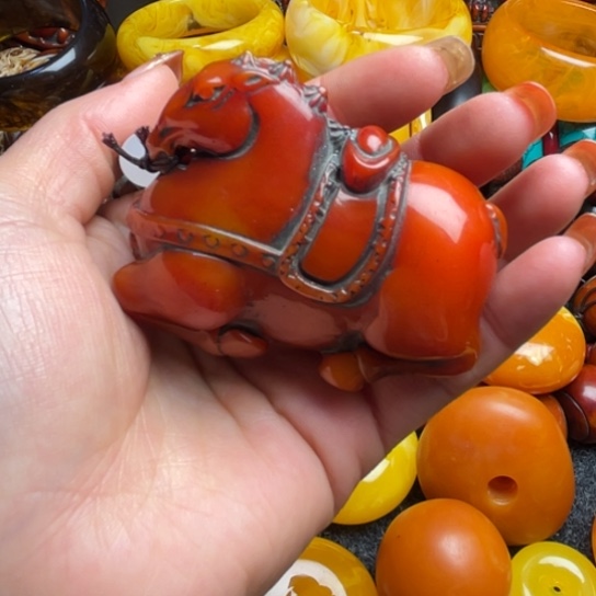 琥珀手串未镶嵌蜜蜡