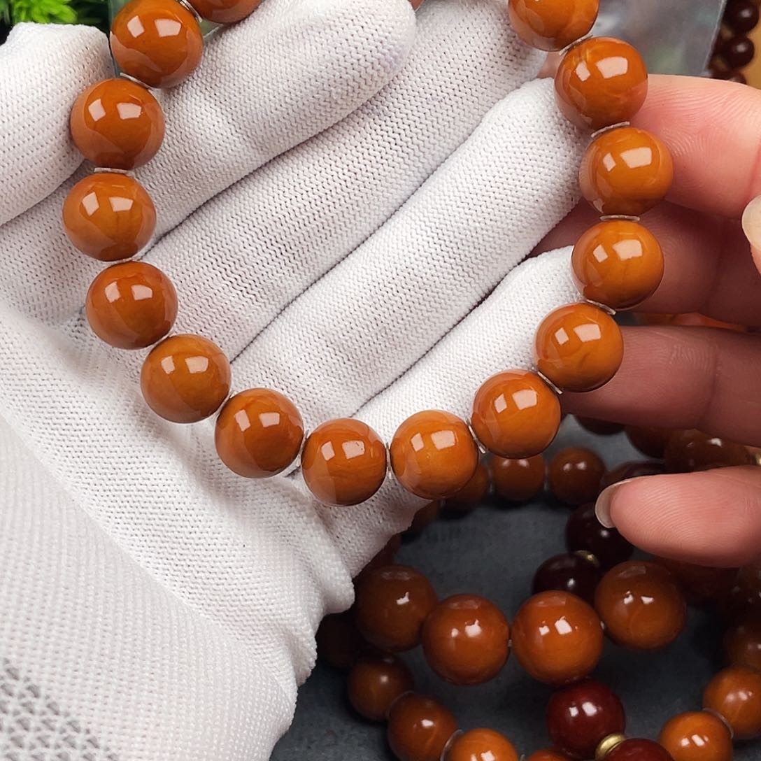 橄榄核手串。***。1.2小红核精品