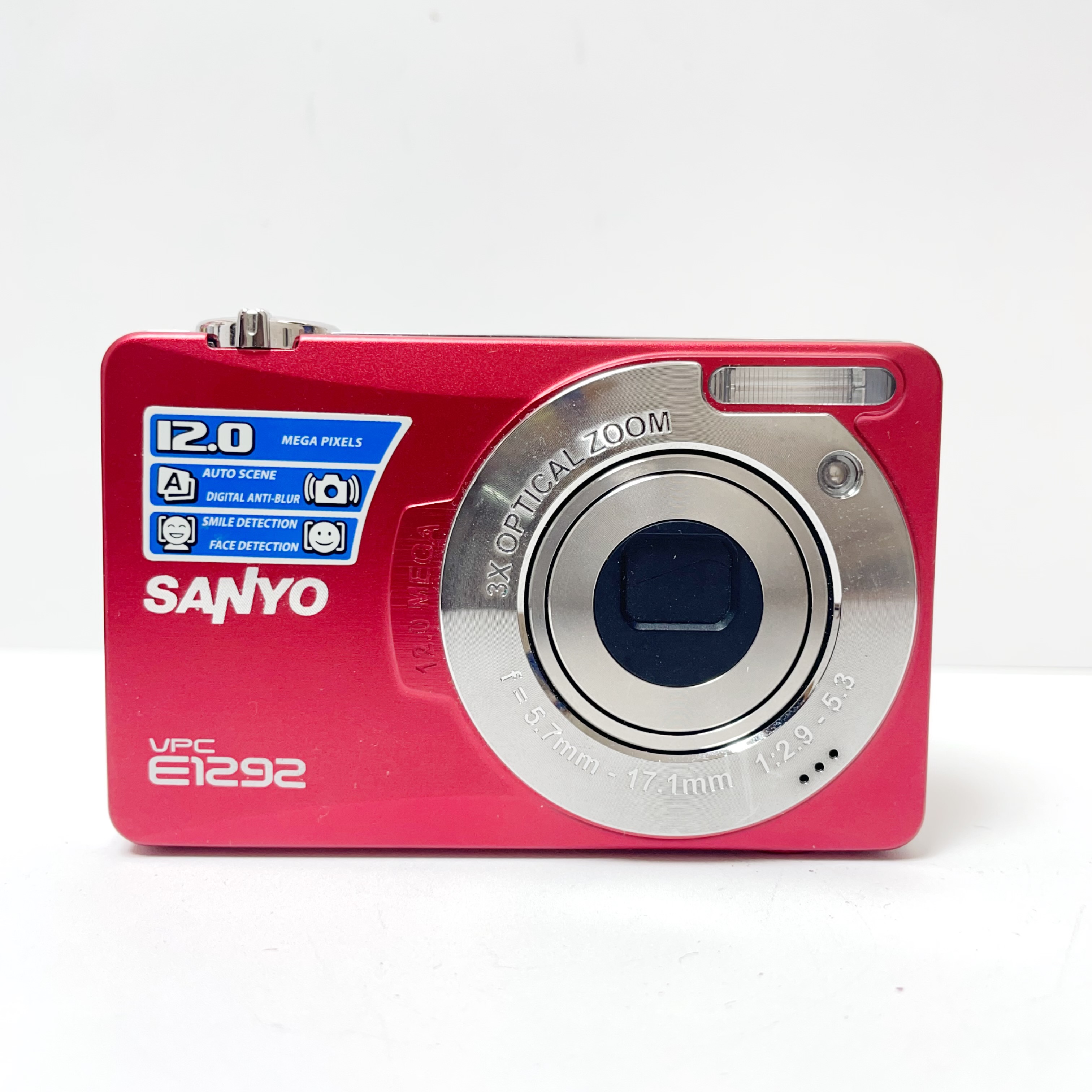 95新  三洋e1292冷白1200万像素性价比高学生随身便携ccd数码相机