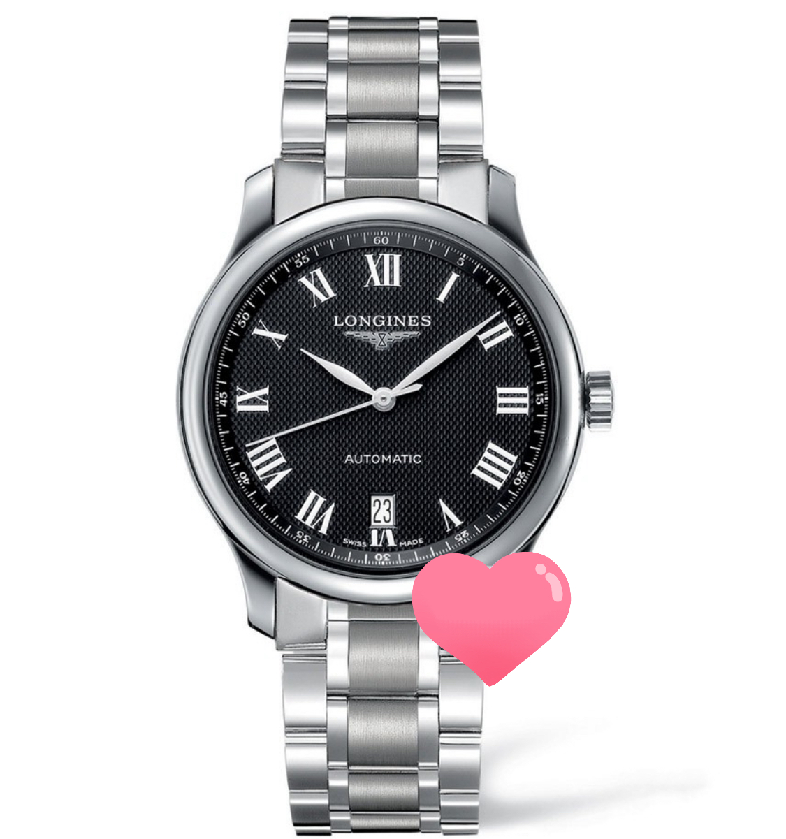 99新 Longines/浪琴 /名匠628/黑盘钢带款/表径38.5/自动机械