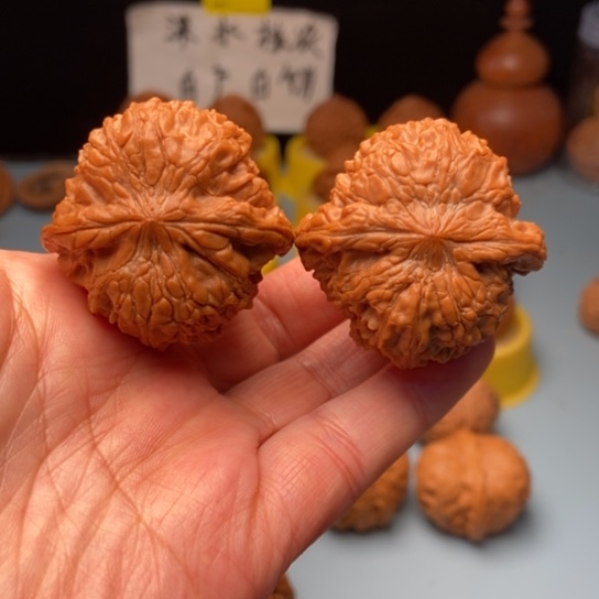 吊坠文玩核桃和尚头精对 40 39