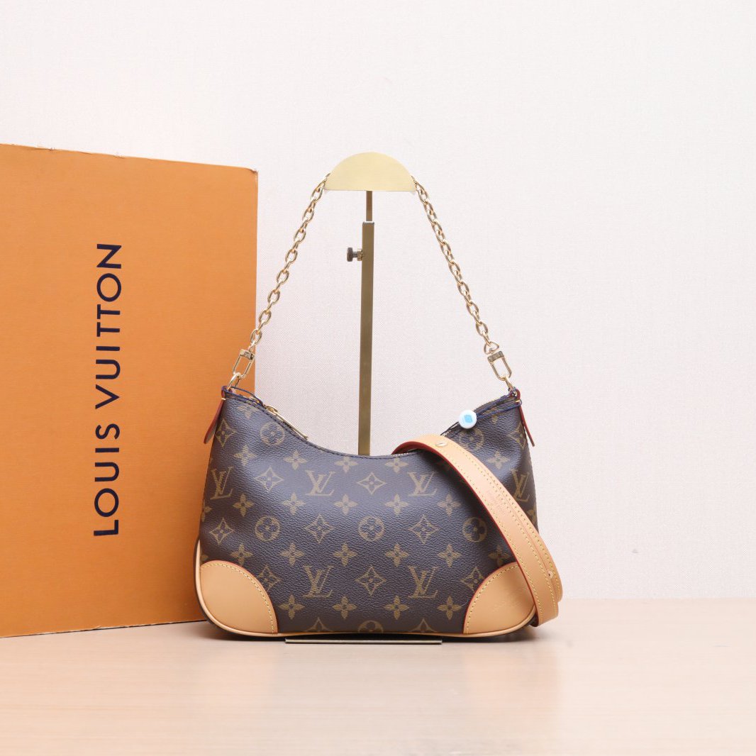 99新 LouisVuitton/路易威登 小花攀攀牛角包 可拆卸肩带 芯片