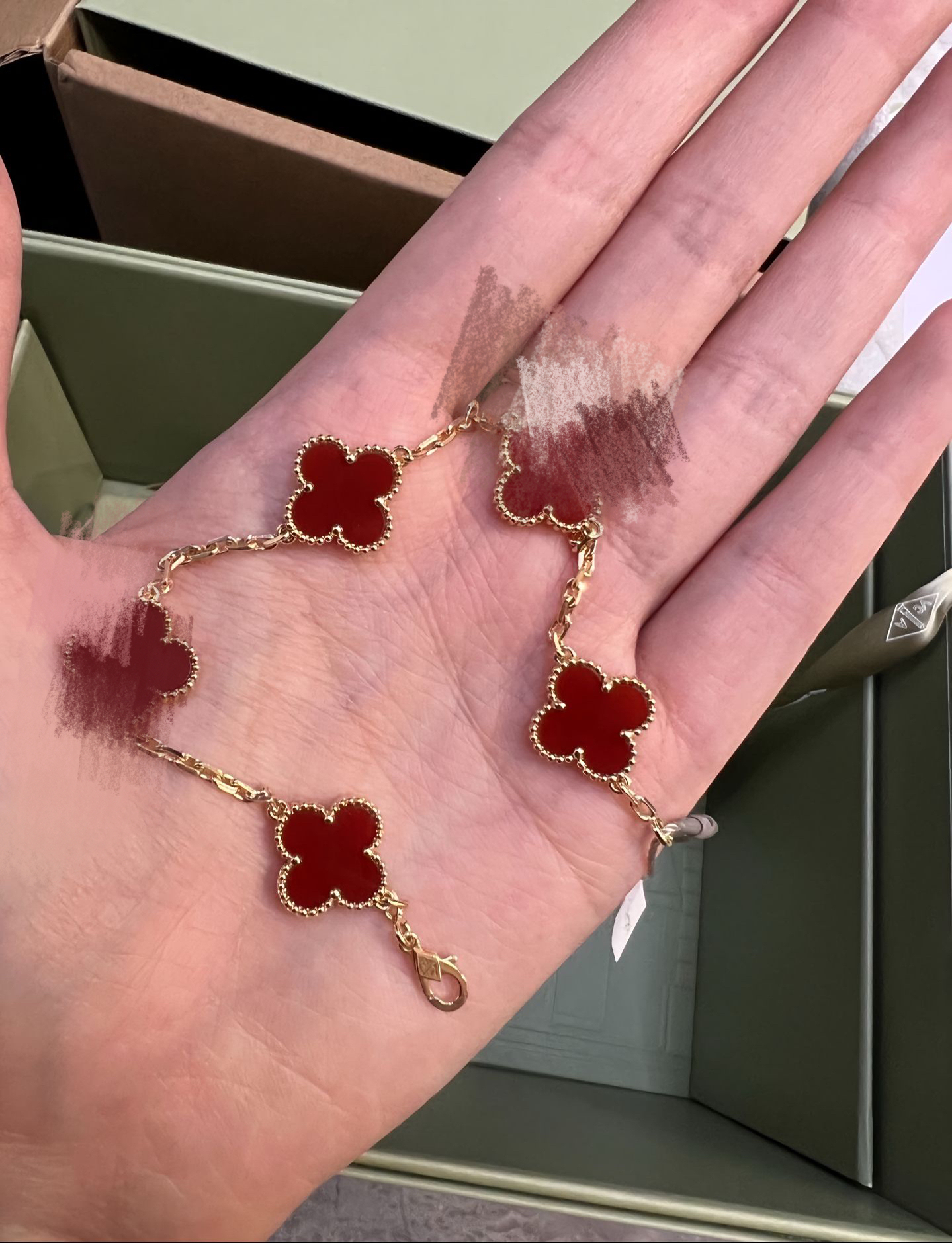 合金贝壳手链 虎哥海外撤柜饰品(全国包邮)18k五花手连时尚轻奢