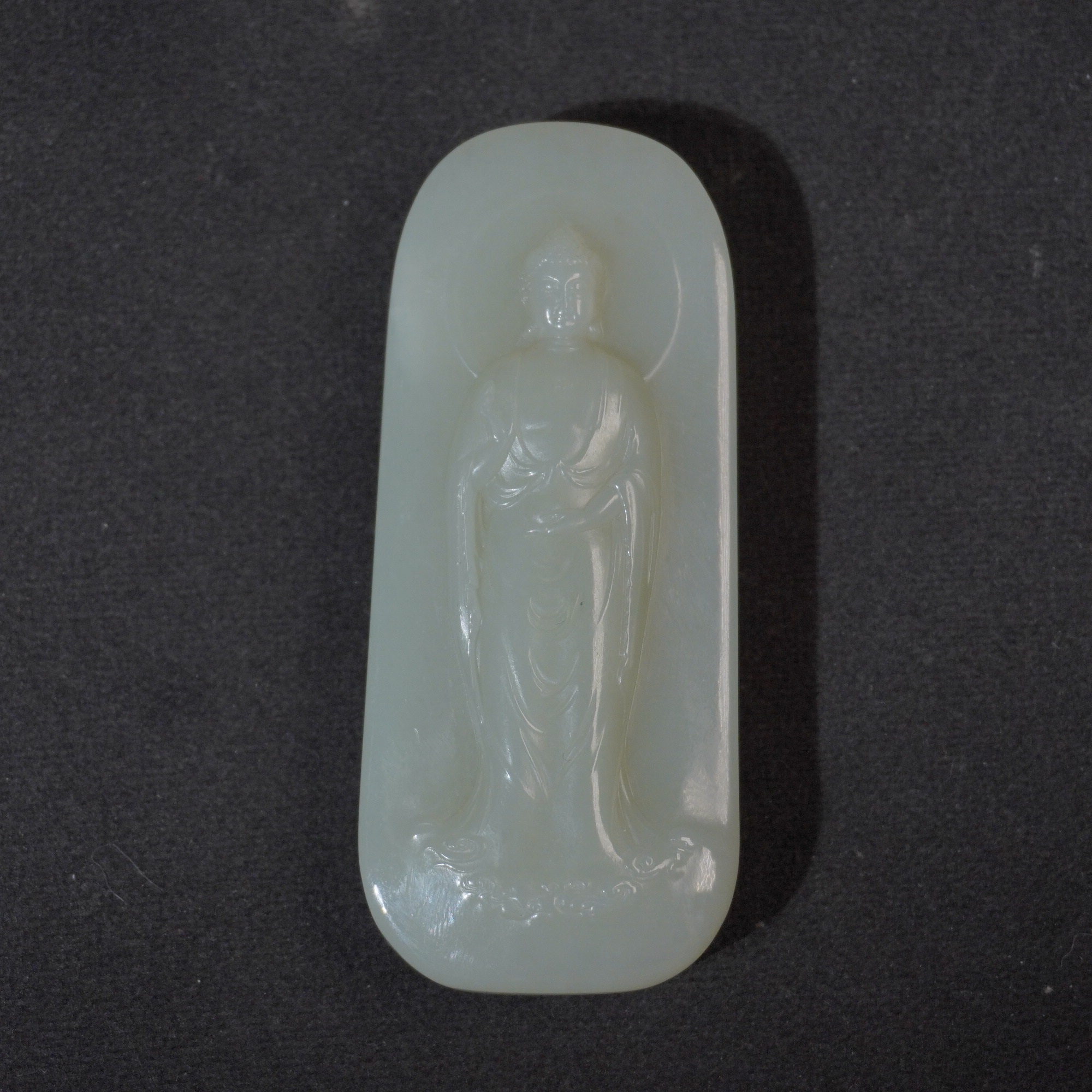 4NN2  清  和田玉玉佛牌