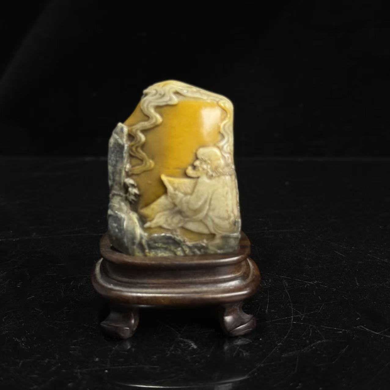 旧藏寿山石印章摆件