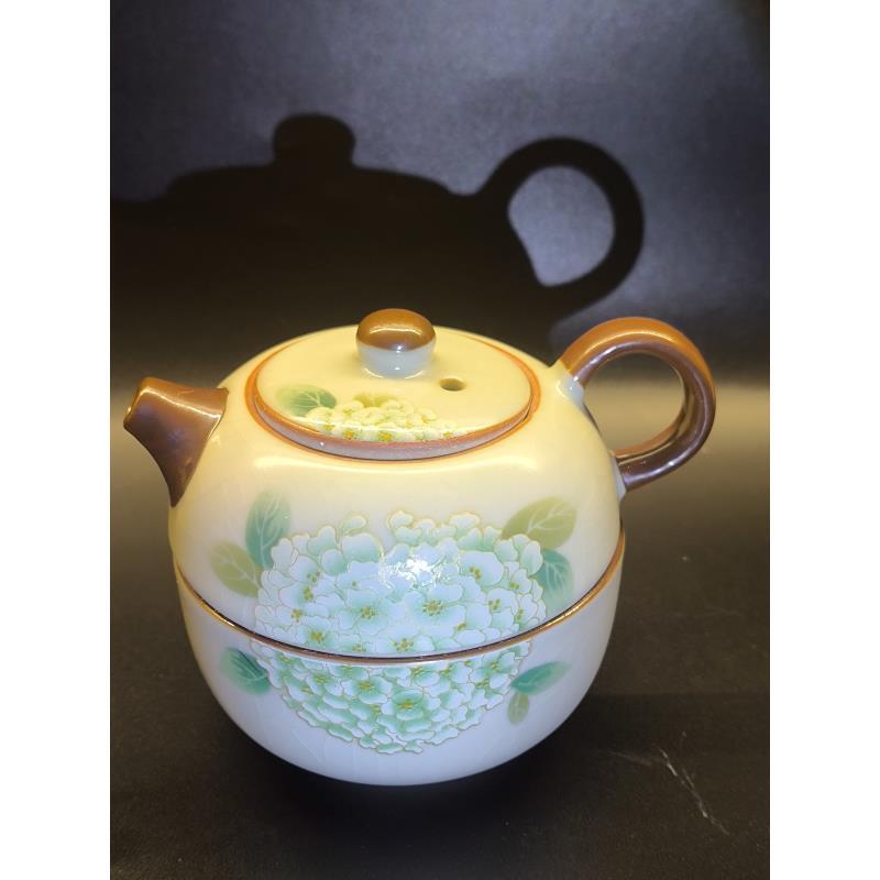 汝窑繁花旅行套可养开片户外便携式泡茶器汝窑繁花旅行套1658茶具