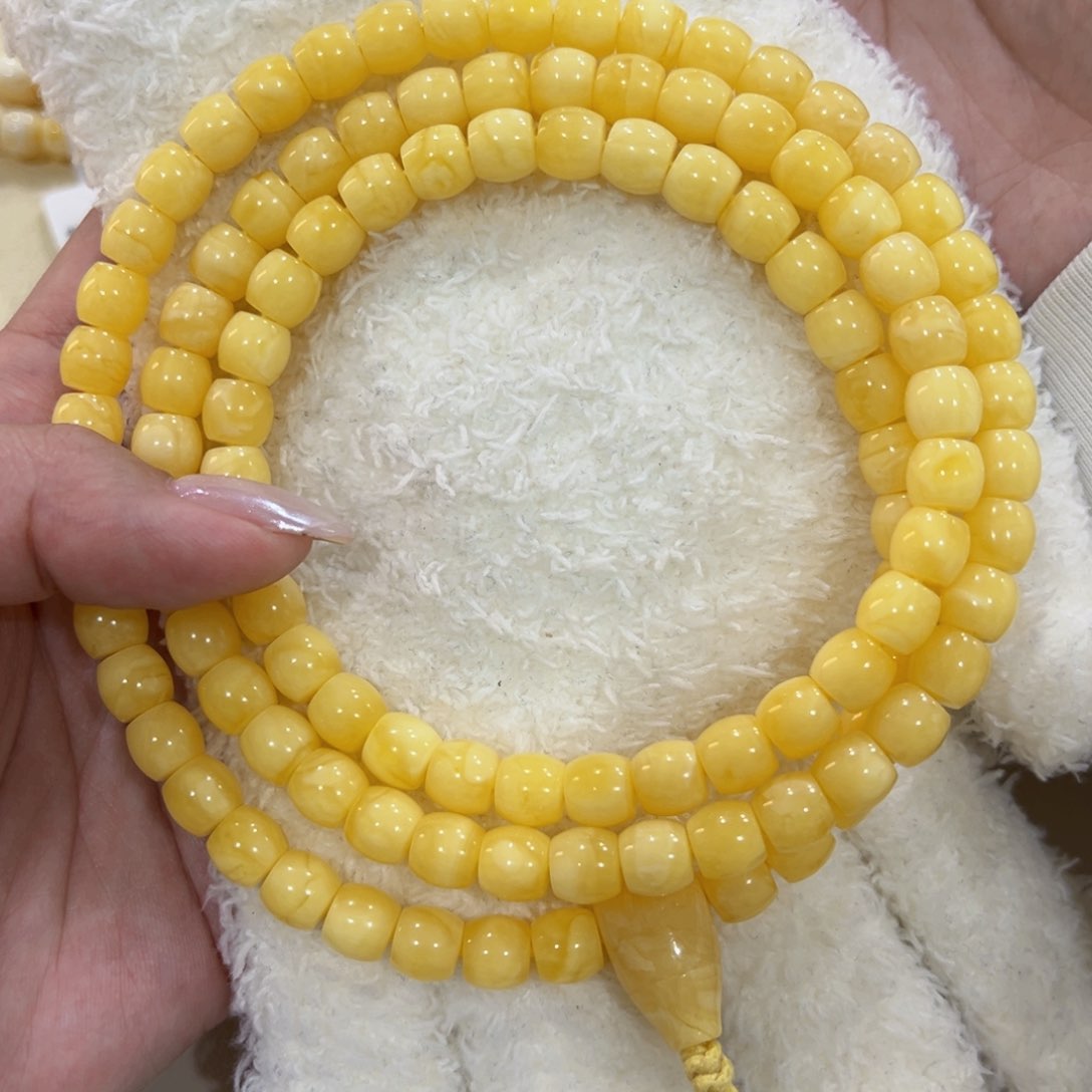 蜜蜡手链未镶嵌无*8m直切