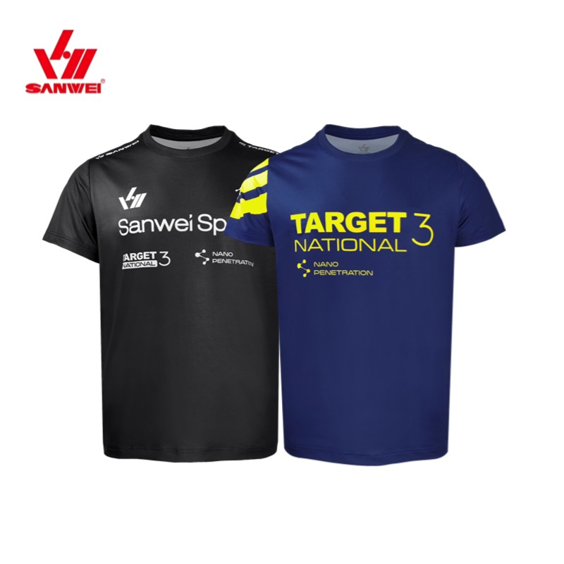 乒乓球运动服短袖圆领T恤三维新款男女比赛训练运动短袖