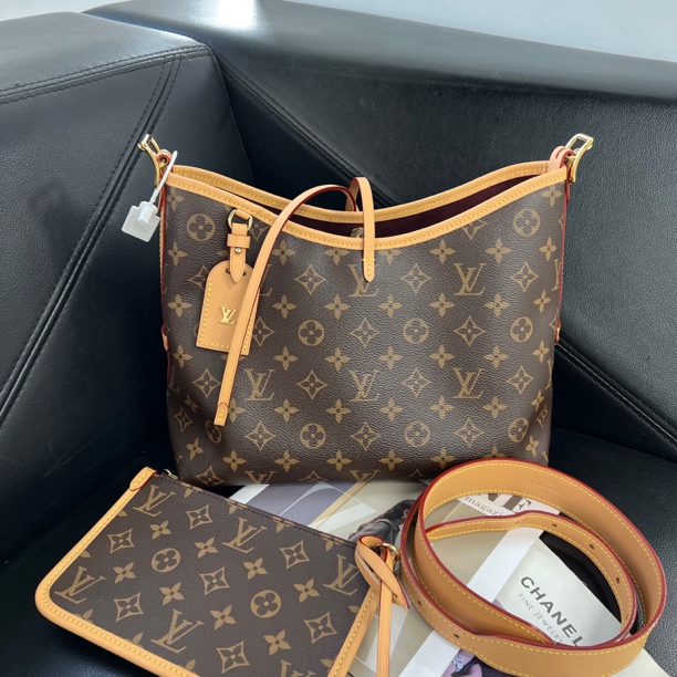 95新 LouisVuitton/路易威登 捐金沉珠/小号carryall单肩