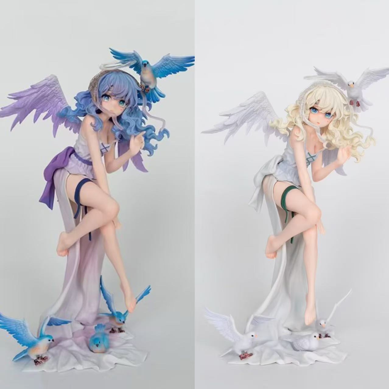 美少女小天使爱丽儿 天使爱丽儿白鸽双色动漫手办模型二次元摆件