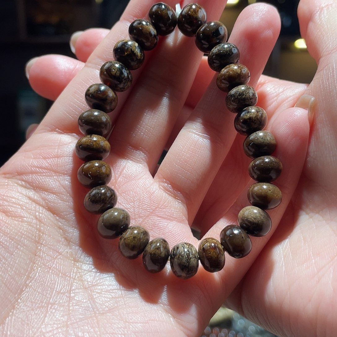 琥珀手链未镶嵌9m泥珀