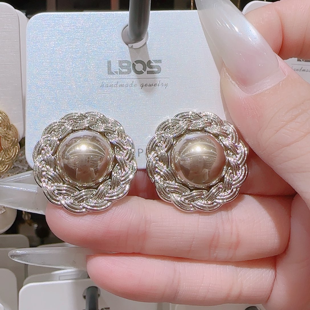 锆石铜合金925银耳环