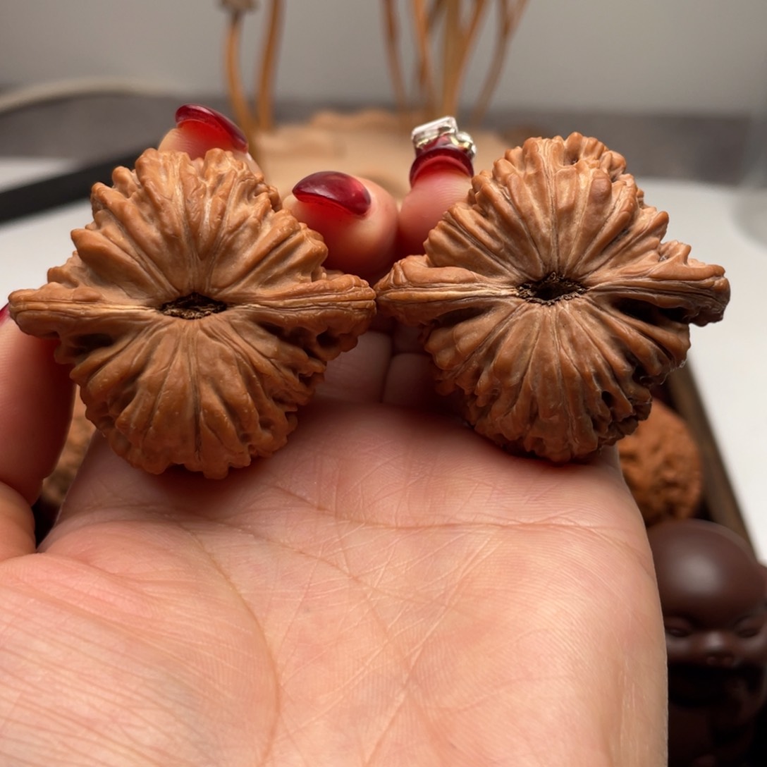 桃核把件四座楼全品44