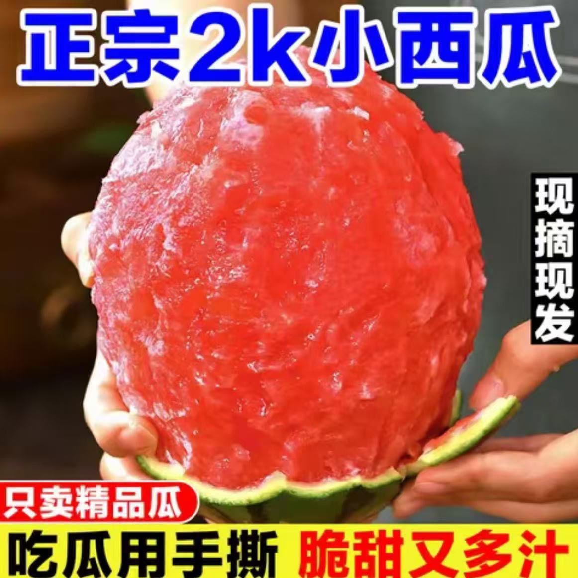 《顺丰包邮》C.正宗2k糖丸西瓜应季新鲜水果清甜多汁薄皮小西瓜