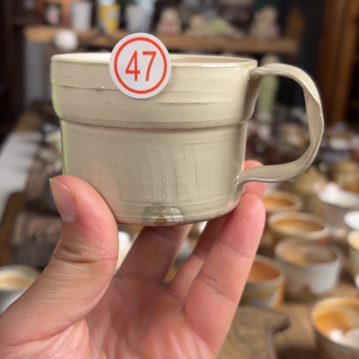 咖啡杯【瓷与故事】粉引咖啡杯