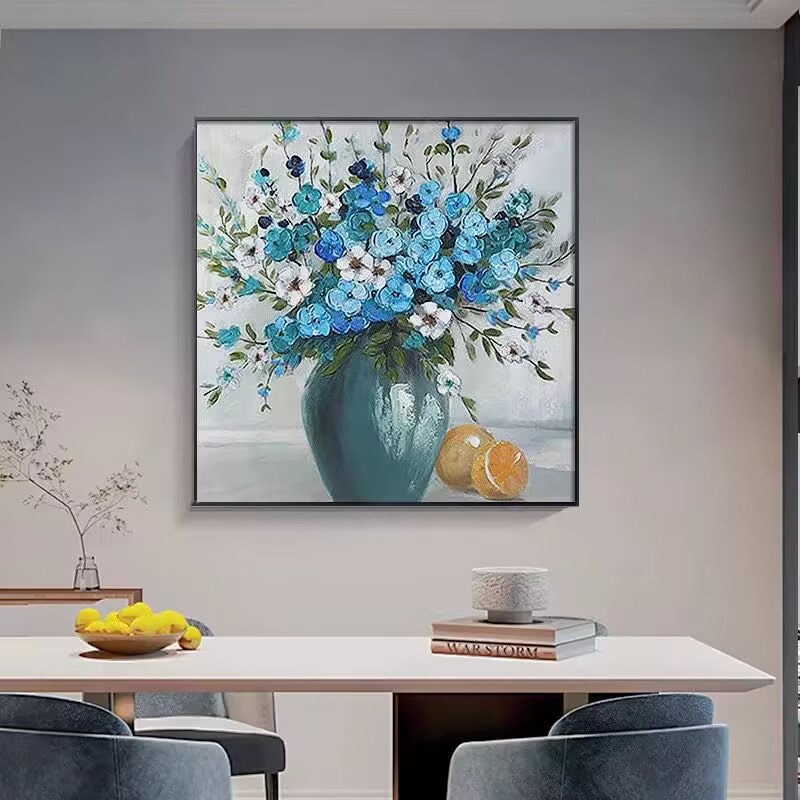 客厅立体肌理挂画卧室装饰画玄关高级感现代餐厅花卉壁画M09