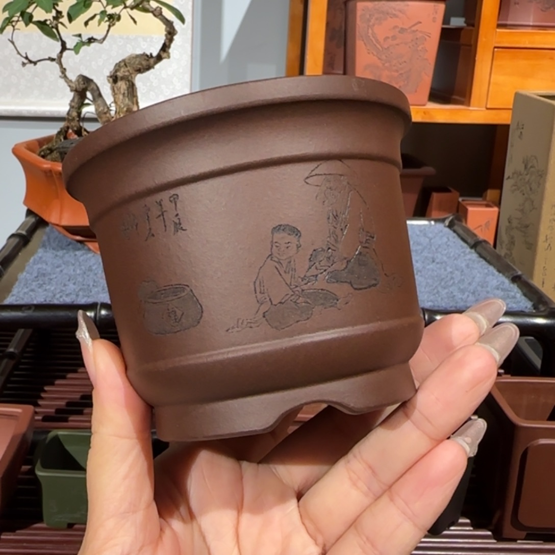 花盆紫砂口径8.8深度7.2