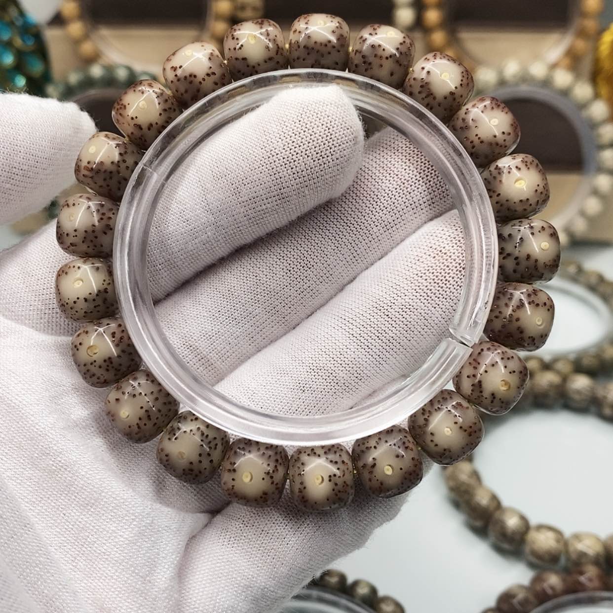 【闪购商品】星月菩提手串夢9.5×10.5一物一图原生态同枝粉冰