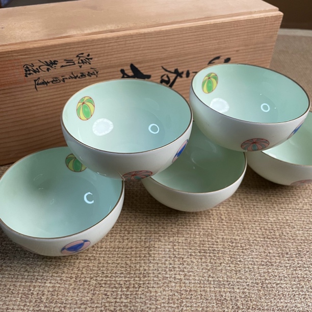 精品回流瓷器深川制毛毯球主人杯茶杯