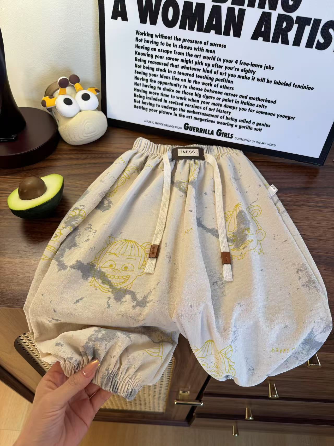 薄款防蚊裤哪吒冰丝麻洋气韩版休闲裤男女儿童防蚊灯笼束脚裤百