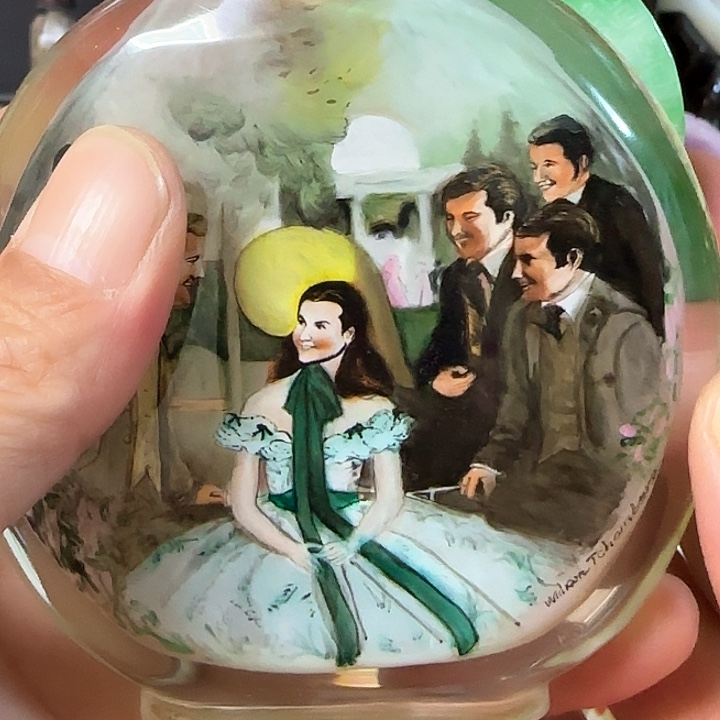 手工艺品琉璃阵*雨器物之美鼻咽壶内画