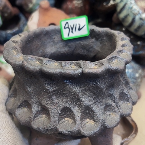 红陶粗陶花盆手工