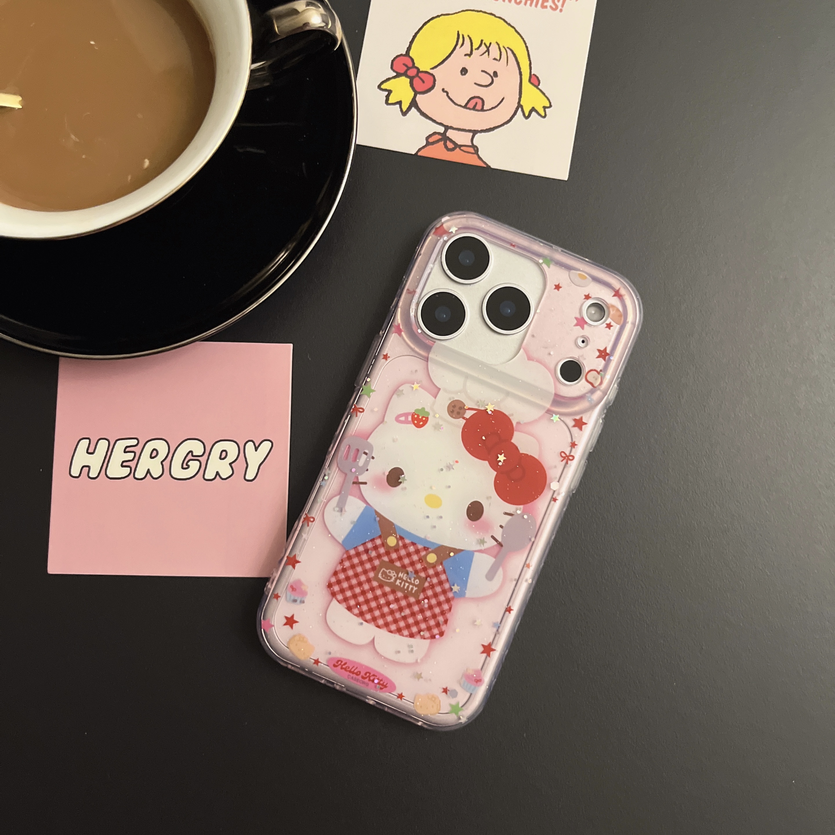 适用iPhone17Promax卡通厨师凯蒂猫侧边爱心16Pro苹果可爱手机壳