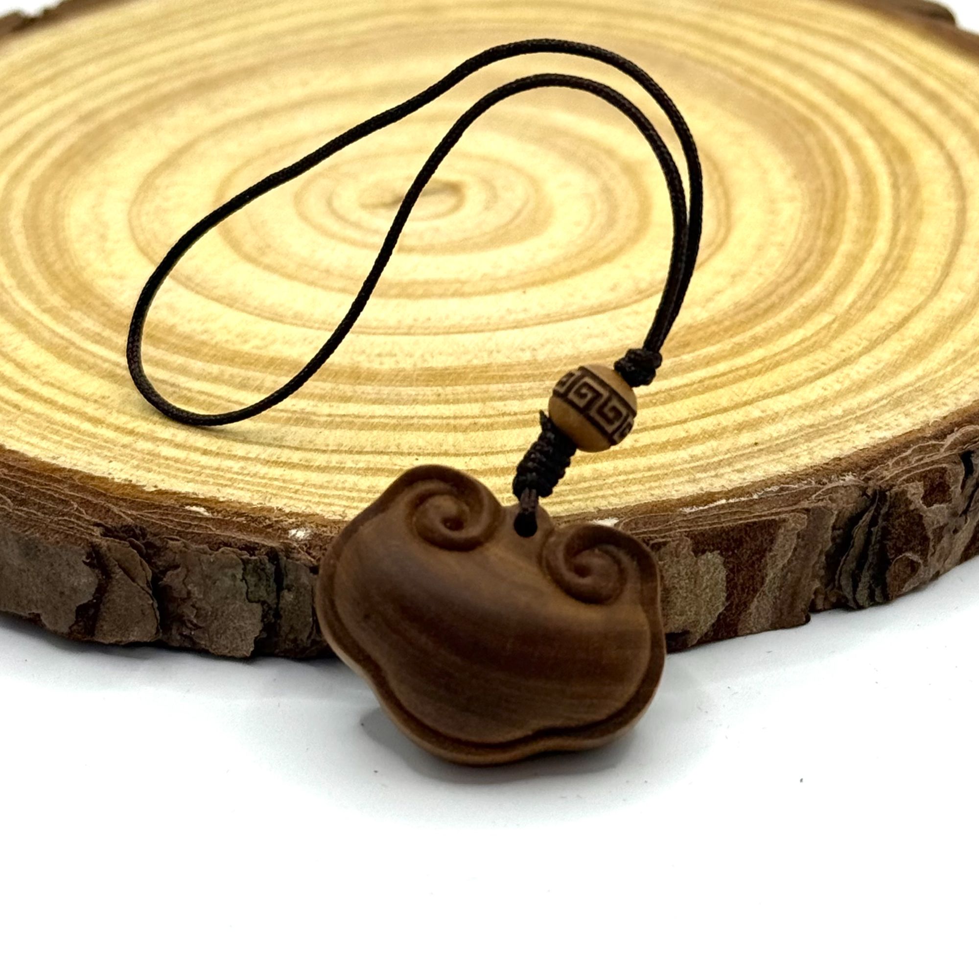 老山檀 如意锁 小号挂饰