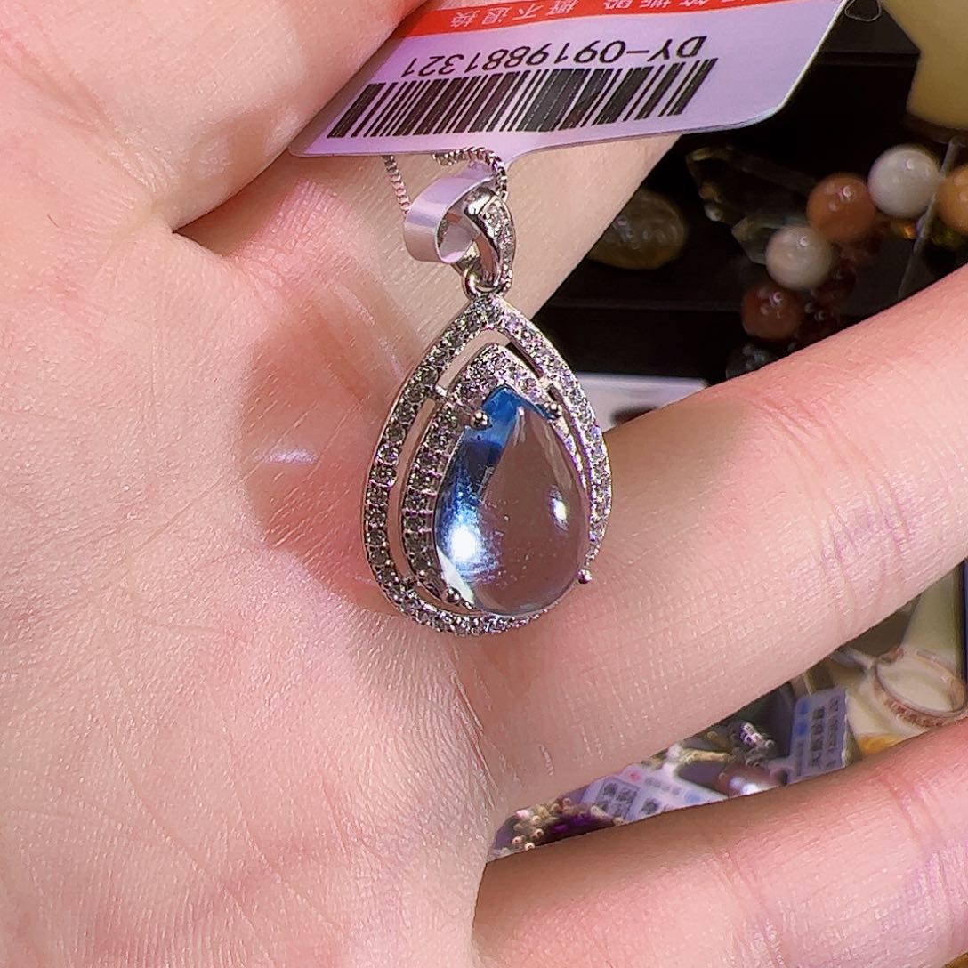 银S925镶嵌吊坠托帕石