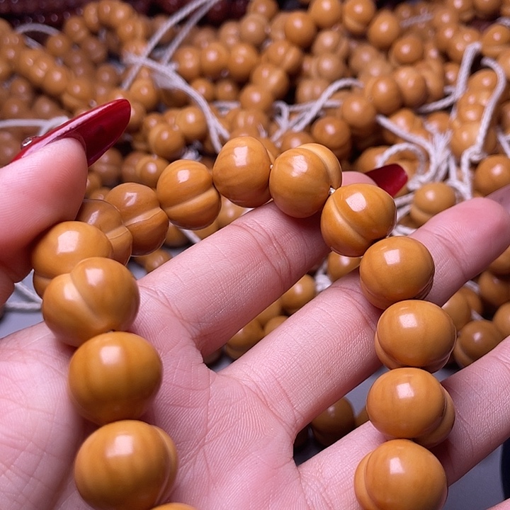 抖***子手串猴头核桃16尺寸镜面柯基屁桃手持全品无暇