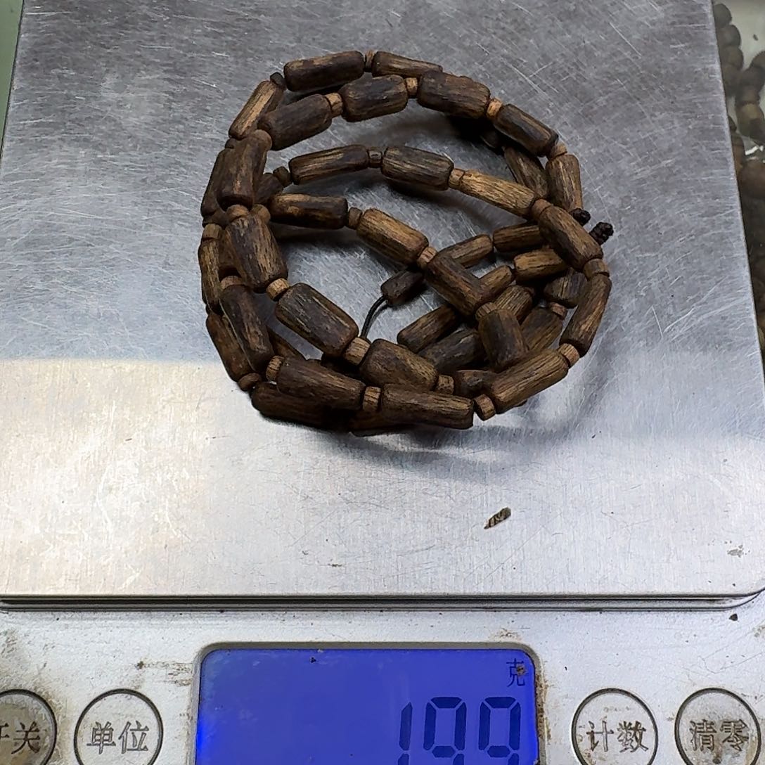 手串沉香木海南白奇树心虫漏0. 7mm多样性发一串