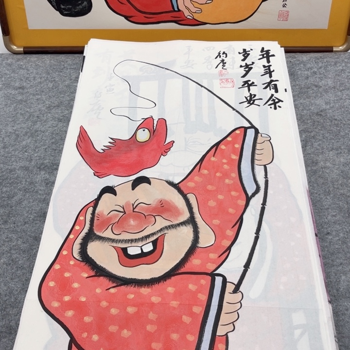 国画手绘禅意画一物一拍