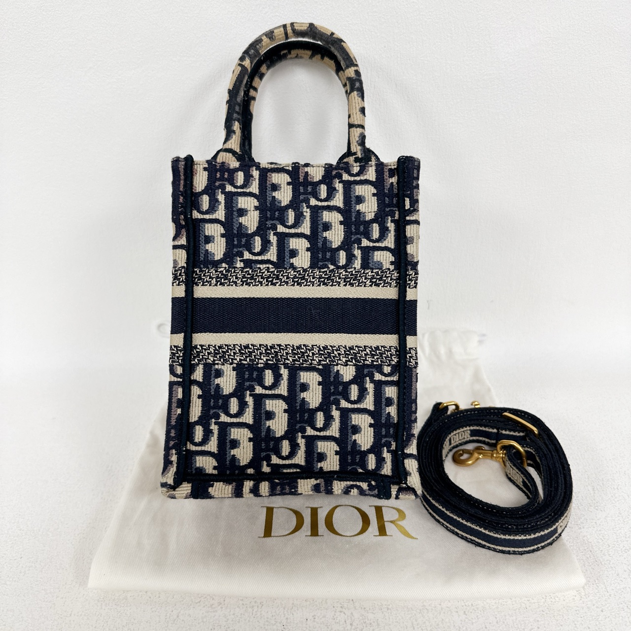 99新 DIOR/迪奥  mini 老花托特包 竖版 （0262）