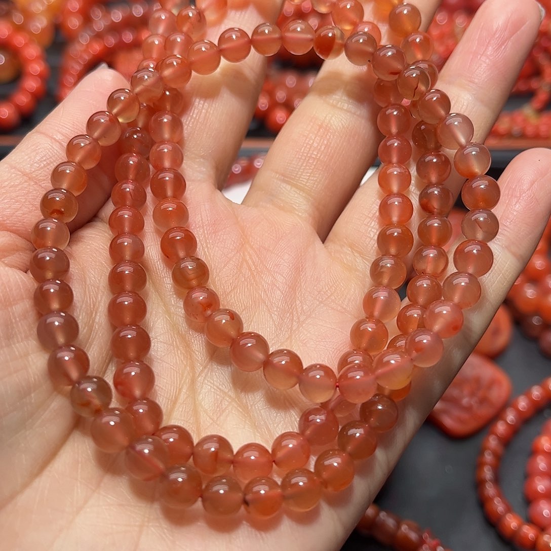 南红玛瑙手链未镶嵌